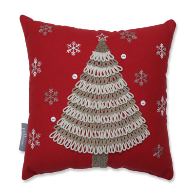 Country Home Tree Cotton Throw Pillow