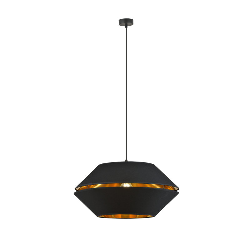 Adreian 1 - Light Steel Unique/Statement Pendant, Black/Gold