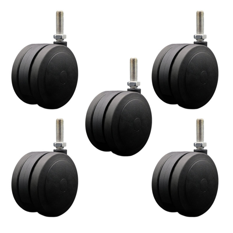 Ensemble de 5 roulettes 4 po, Noir