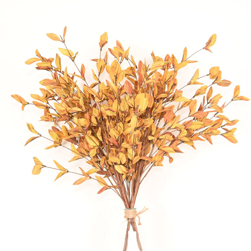 Arrangement floral de 24 po de feuilles d'automne artificielles pour remplissage de vase, branche de feuillage rustique à longue tige pour centres de table de salle à manger, décoration de fête de l'Action de grâce pour la récolte