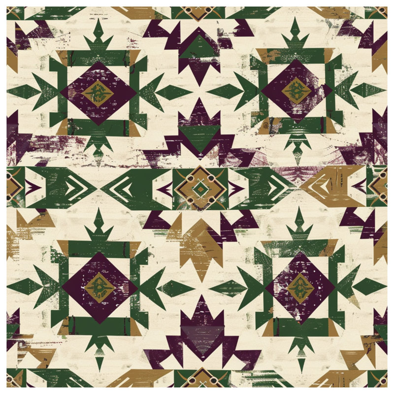 Geometric Southwest Pattern Double Sided Throw Pillows, 14 x 14 inches