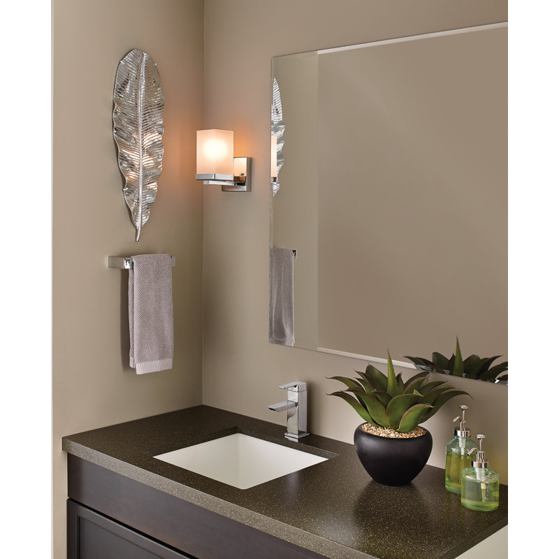 90 Degree 24" Wall Mounted Towel Bar, Chrome, 8.3"