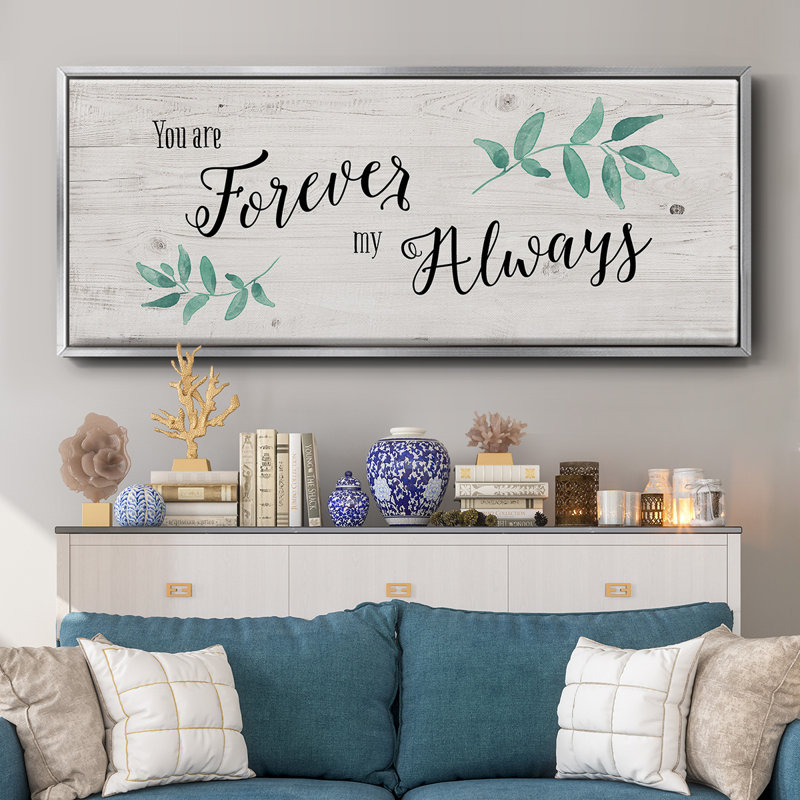 Forever Always- Framed Canvas, 8" H x 20" W