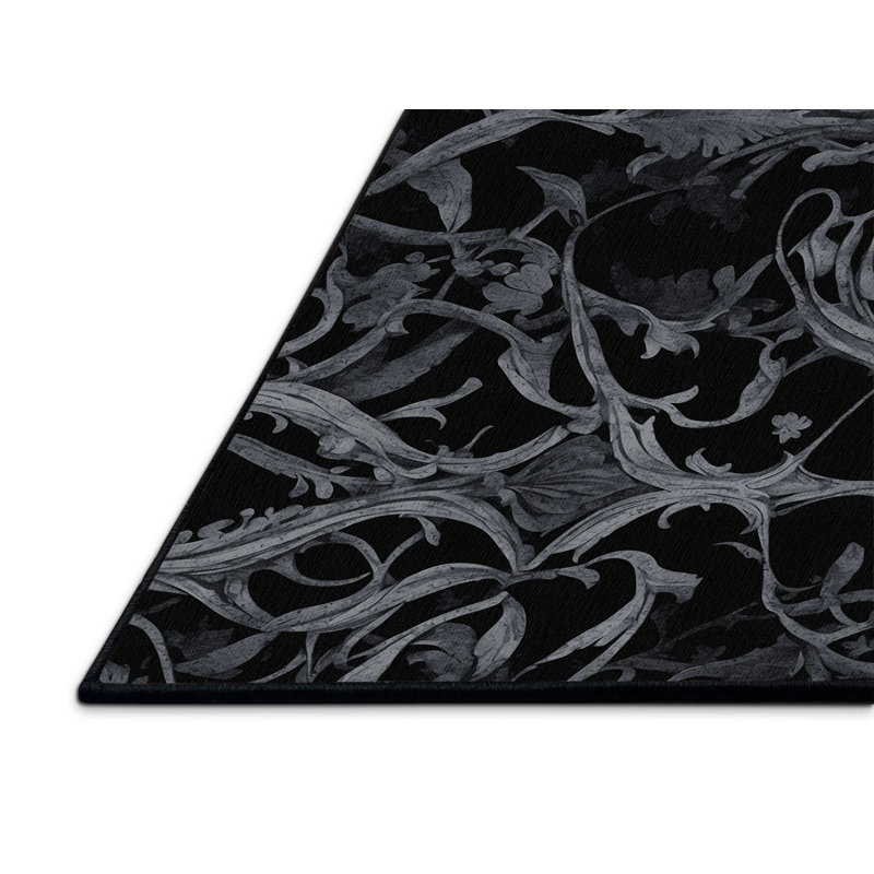 Moonlit Noir Rug, Rectangle 2' x 3'