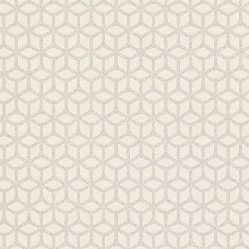 Trellis 10.05m x 52cm Wallpaper Roll, Pearl