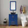 24 In. W X 19 In. D X 32 In. H Bath Vanity In Blue With Solid Surface Top In Blue