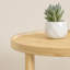 Small Round Side Table with Charging Station, 3-Tier Round Bamboo End Table-114314033