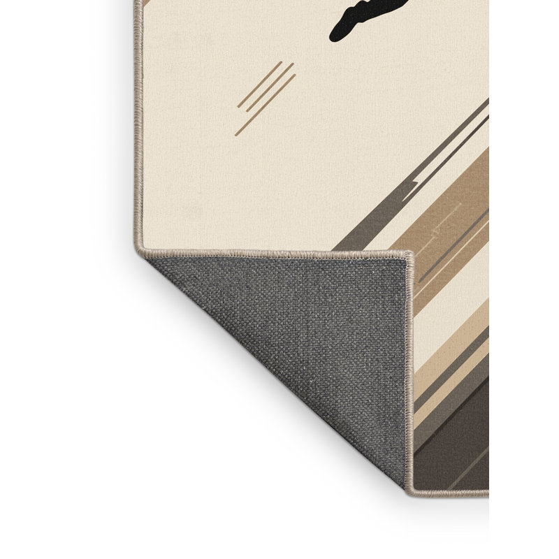 Tapis beige moelleux moelleux et moelleux Eita Bungee, 2 x 5