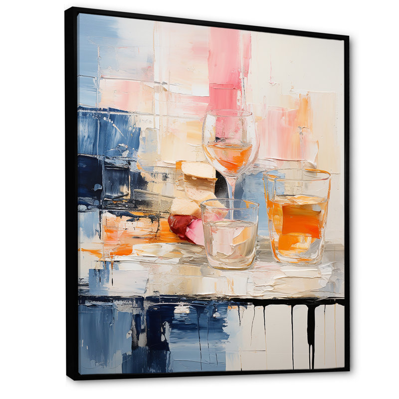 Art alimentaire sur toile, repas et pique-nique, Cadre flottant noir, H 32 po x l 16 po
