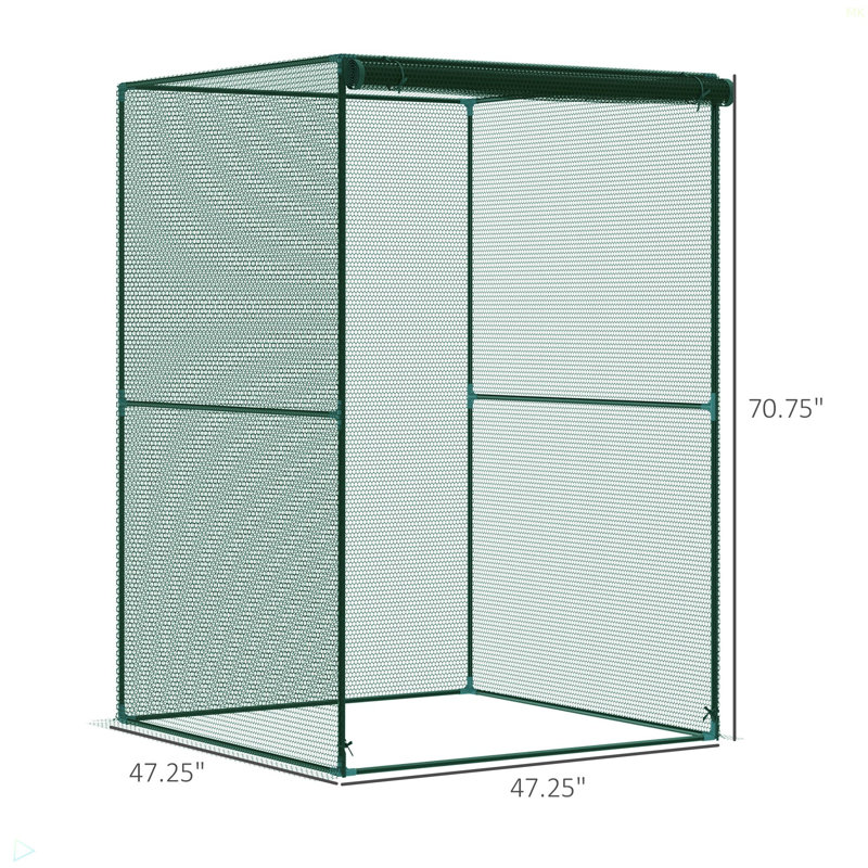 Tente de protection des plantes avec portes à fermeture à glissière pour jardin potager, cour arrière 4 pi x 4 pi Outsunny