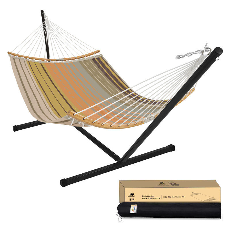 Hamac de camping extérieur pour 2 personnes Tabron, Café