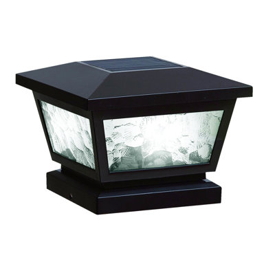 Low Voltage Integrated LED Fence Post Cap Light 5 In. X 5 In. with Base Adapter Included