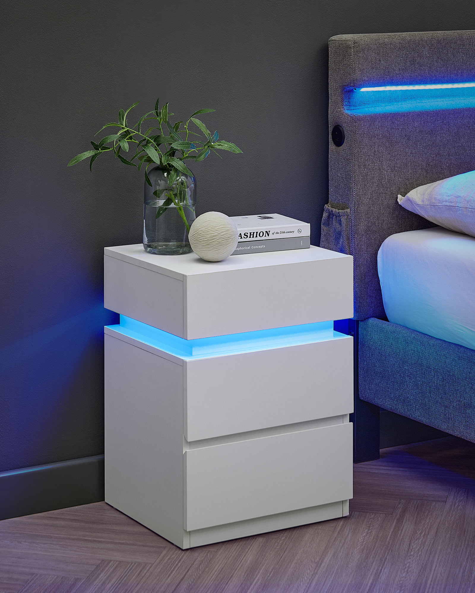 Metro Lane Casein Manufactured Wood Bedside Table & Reviews | Wayfair.ie