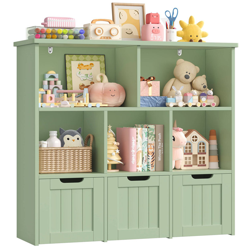 Boîte à jouets et organisateur l 39,4 po x H 35,4 po Kalb, Vert Morandi