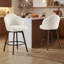 Tabouret de bar et de comptoir pivotant 27 po avec siège large 27 po, chaises de îlot de cuisine pivotant à 360 ° avec pieds en bois massif, sherpa blanc-1064516709