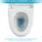 Ceramic Toilet With Skirted Bowl And Peaceful Seat One 360-Degrees Cleaning