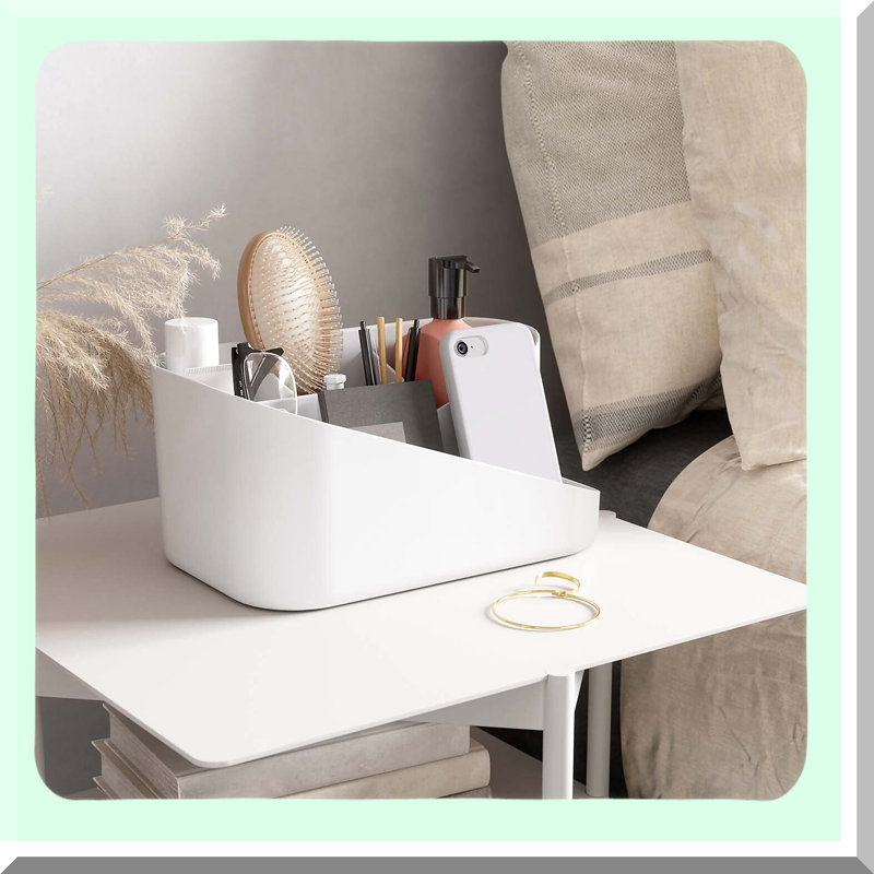 ElegancePro White Cosmetic & Accessory Organizer