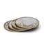 Round 4 Piece Coaster Set With Holder