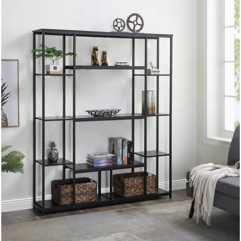 Bibliothèque H 70,85 "x l 58,95", Noir