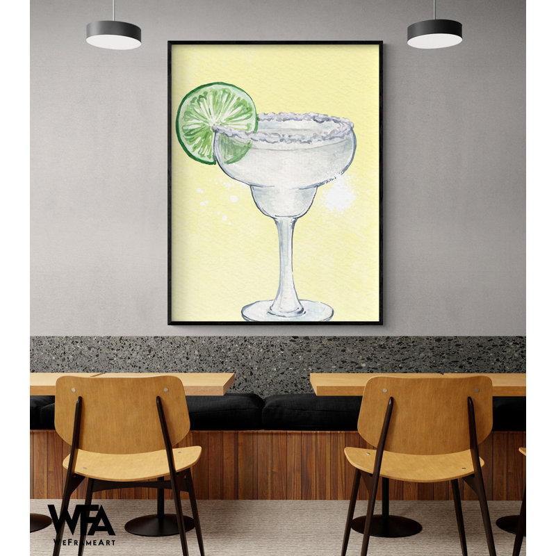 «Cocktail 1» par Kimberly Allen, art mural cocktail de Margarita, décor de l'heure du cocktail, art mural de bureau amusant, décoration murale de bar, affiche Happy Hour