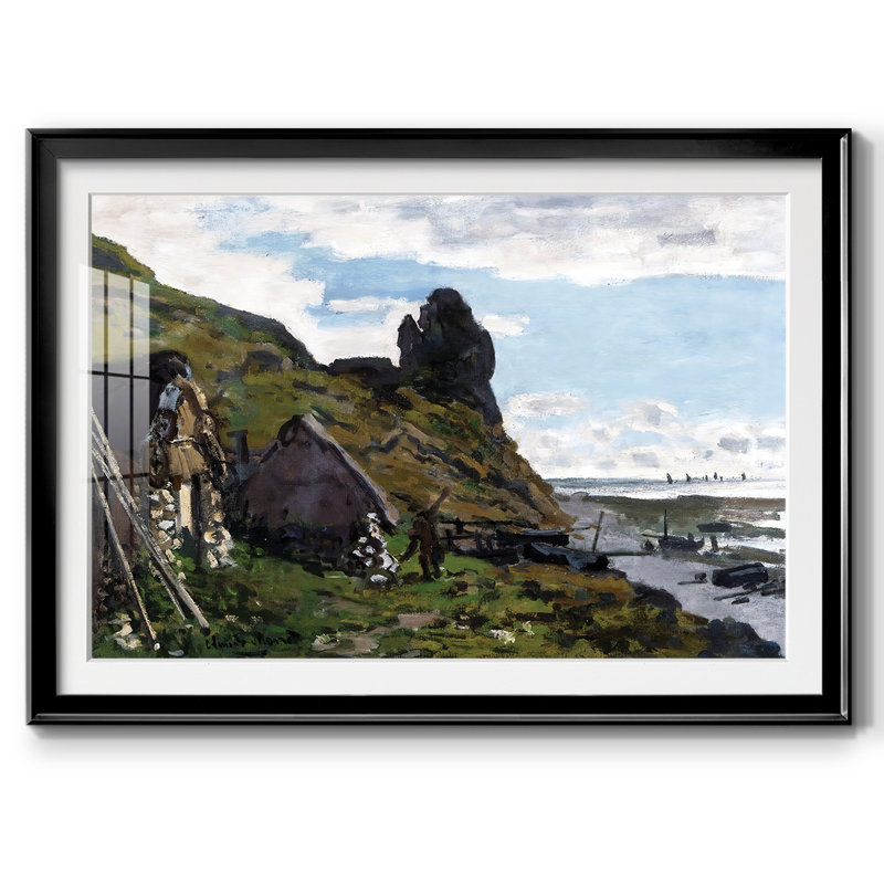 Cabins at Sainte encadré sur papier, Cadre noir, H 30 po x l 44 po x P 1,5 po