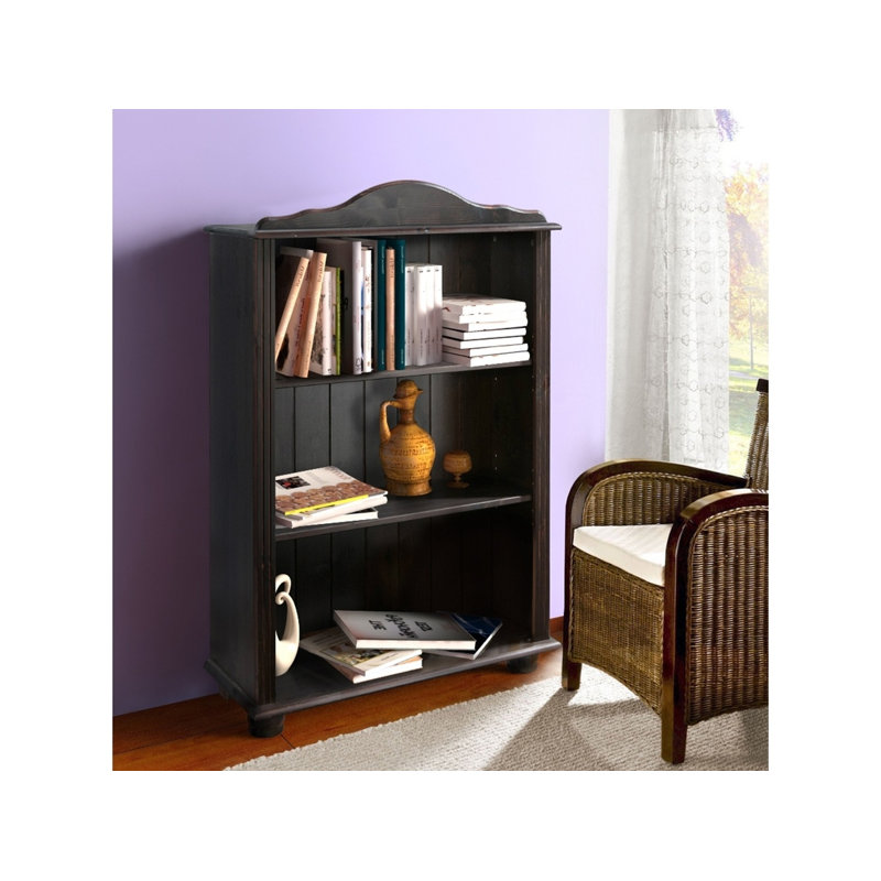 116 cm H x 77 cm W Solid Wood Standard Bookcase, Walnut