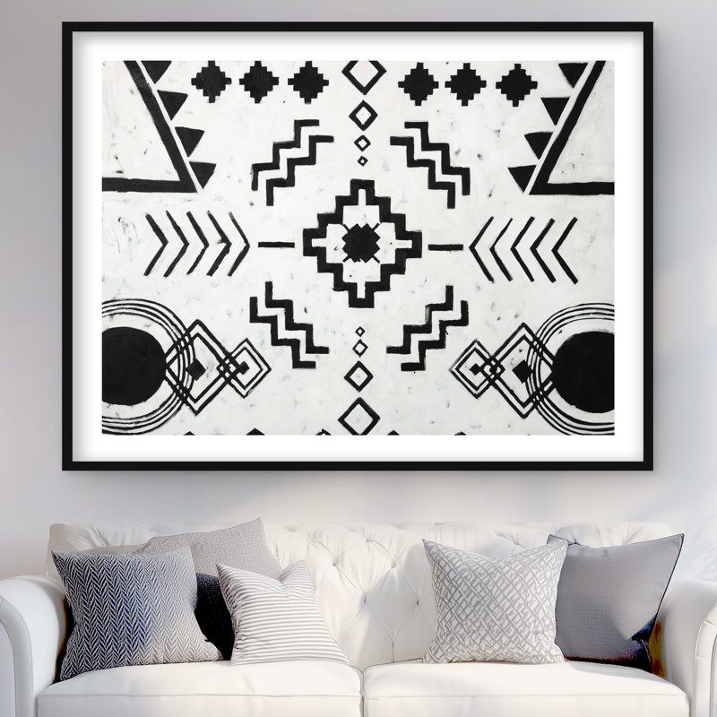 Motifs Ethniques - Reproduction mate encadrée «Man Cave» | Décoration intérieure