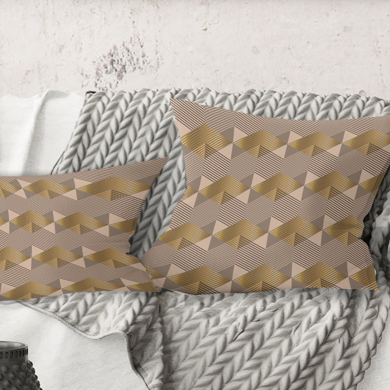 Coussin décoratif rétro Mid-Century, 18 po x 18 po