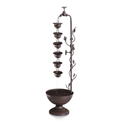 Outdoor Metal Sculptural Fountain