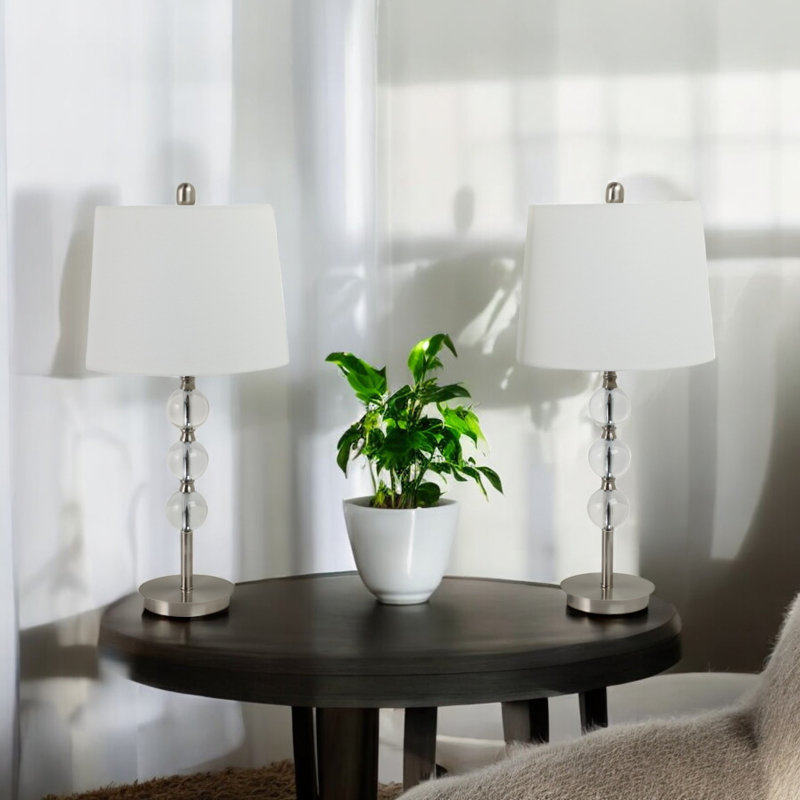 Lampes de table Rosdorf Park Elegance - Design moderne, finition argentée chic, décor parfait pour toute pièce - illuminez et inspirez