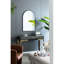 Miroir arqué noir avec cadre en métal robuste, idéal pour la décoration de la salle de bain 24 x 36