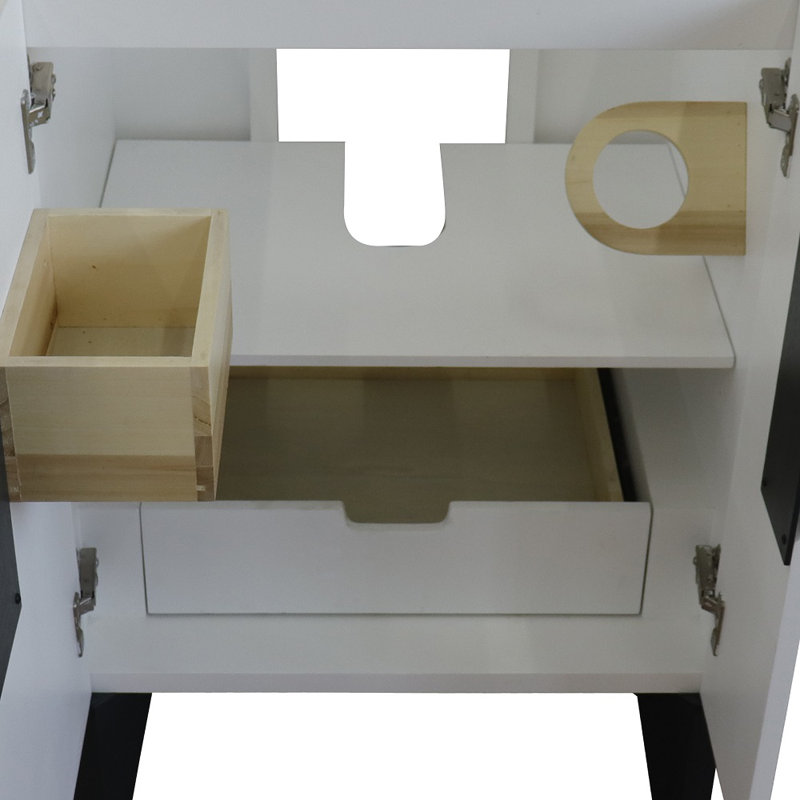 Base de meuble-lavabo simple 24 po seulement en blanc