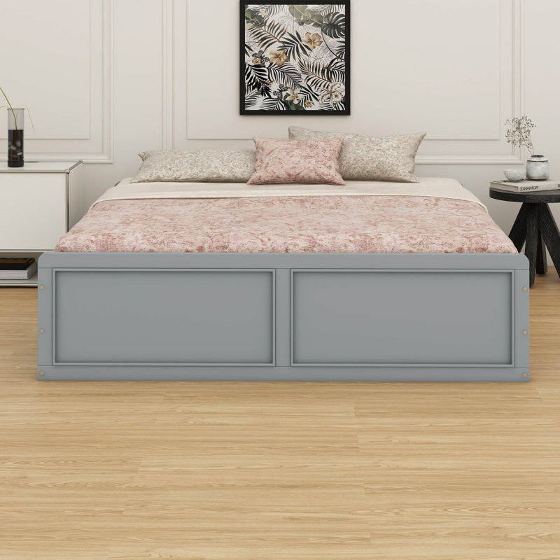 Base de lit plateforme en bois pour grand lit - 6 tiroirs de rangement inclus