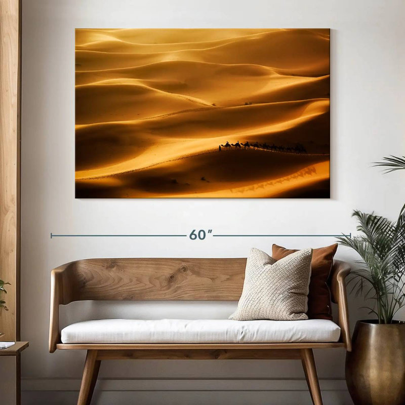 Chameaux d'Alvord dans le désert du Sahara, H 34 po x l 51 po