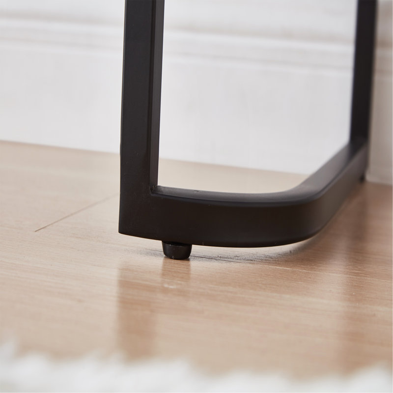 Meuble-lavabo à miroir 39 po avec base en acier inoxydable, coiffeuse à miroir avec 2 tiroirs, bureau polyvalent pour la chambre à coucher et le bureau, gris