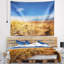 Tapisserie «paysage vaste prairie sous ciel bleu»-28485964