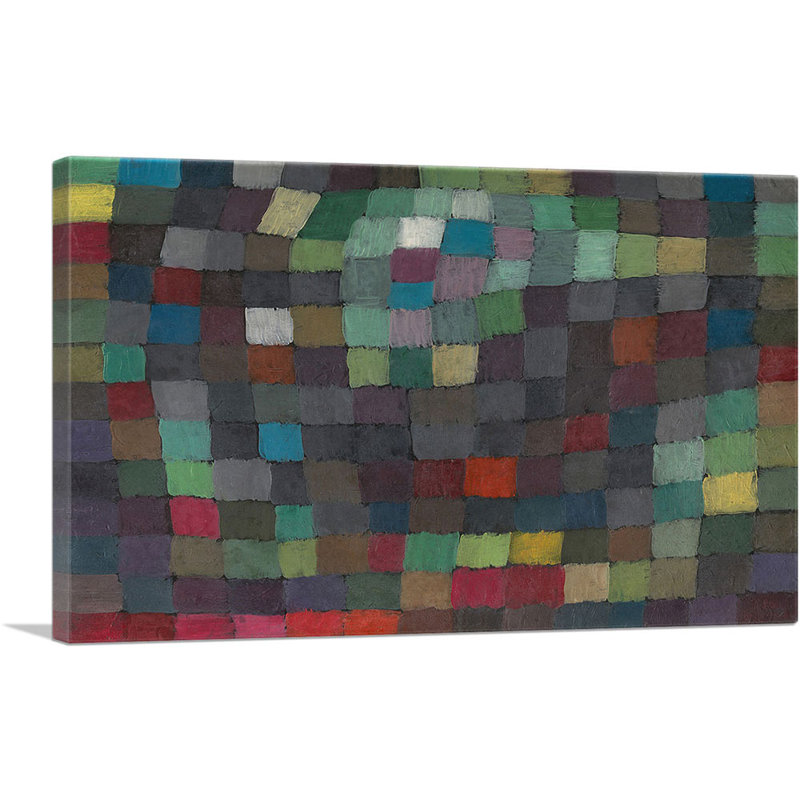 Reproduction sur toile tendue, "May image rectangle 1925" par Paul Klee, H 26 po x l 40 po x 1,5 po