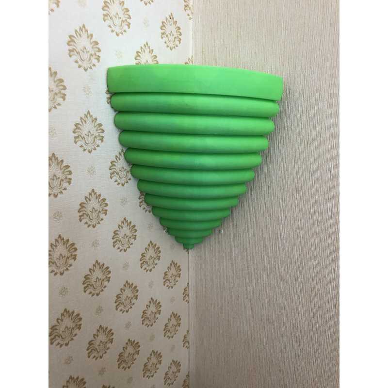 Reith Triangle Plastic / Acrylic Floating Shelf, Green, 15cm H x 10cm W x 7cm D