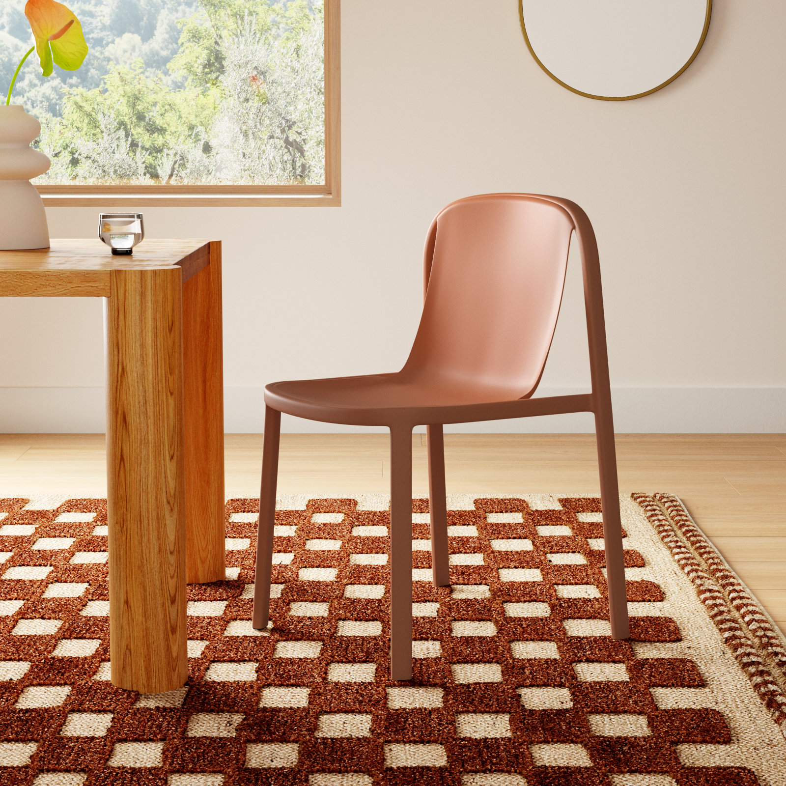 Decade Side Chair, Tomato