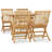 Caitlinn Rectangular 4 - Person 47.2" Long Teak Dining Set