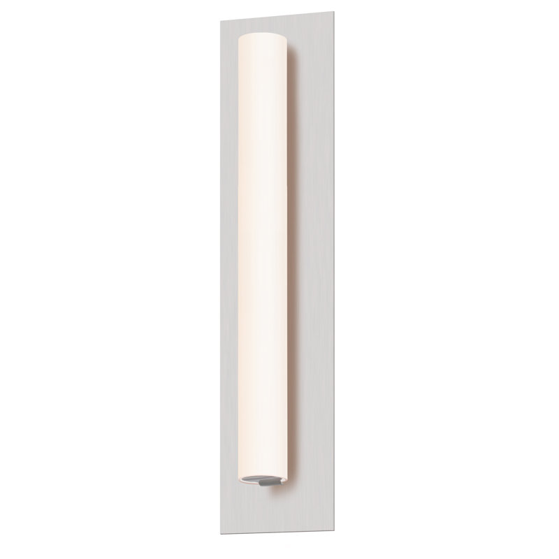 Tubo Slim LED Flush Mounted Sconce, Flat, Satin Nickel