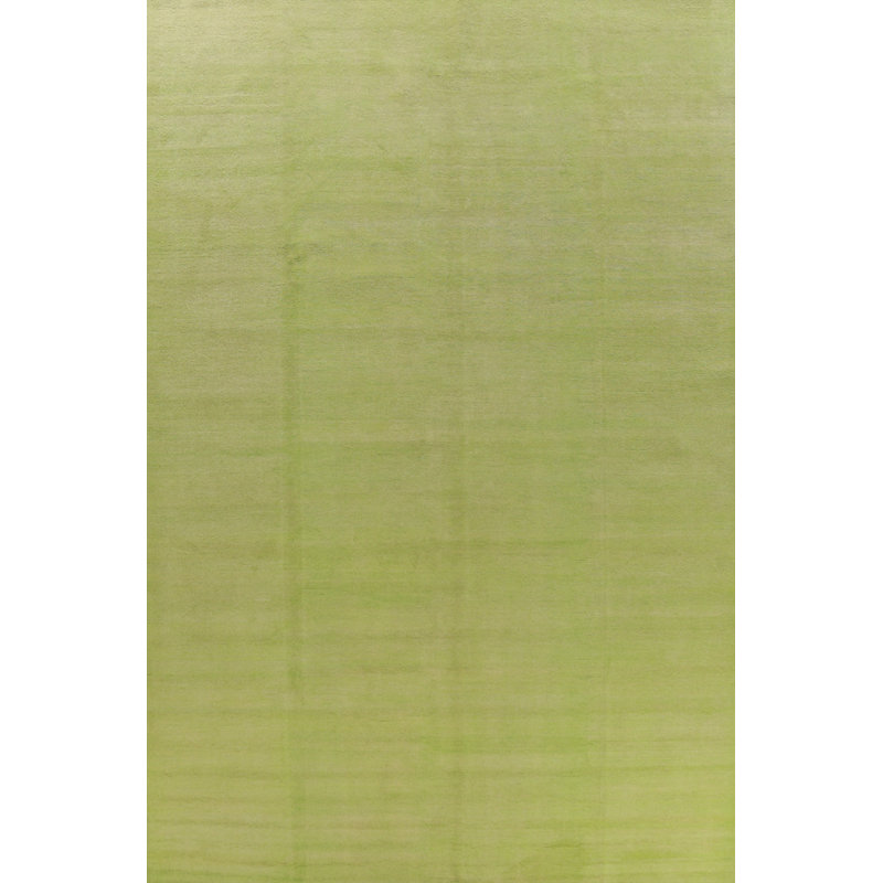 Tapis persan Gabbeh vert pistache 10 x 14