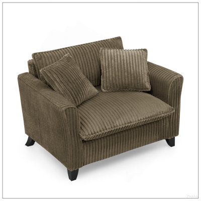Fauteuil paresseux, fauteuil confortable pour une personne, avec dossier et coussin d'assise moelleux, avec accoudoirs des deux côtés, convenant au salon et à la chambre à coucher - brun