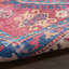 Tapis bleu marine / rouge pâle / beige lavable à la machine-499790882