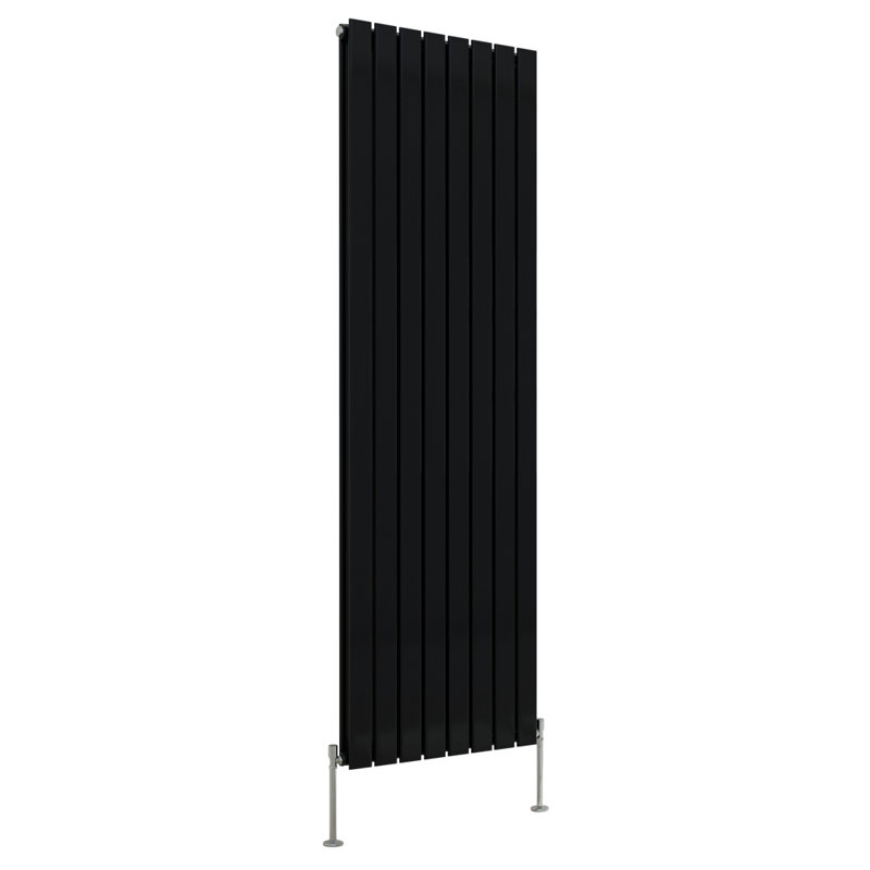 Vertical Double Flat Panel Radiators, Black, 1800cm H x 544cm W x 52cm D