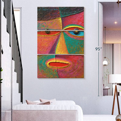 Portrait abstrait en acrylique Leisha