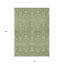 Tapis vert olive damassé 10 po x 14 po