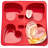 Large Silicone Heart Ice Cube Tray - Big Heart Shaped Ice Cube Trays That Freeze Heart Shape Ice Cubes For Valentine's Day Drinks. Also Use The Heart Ice Mould For Desserts And Ice Cream.
