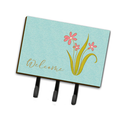 Metal Wall Organizer with Key Hooks
