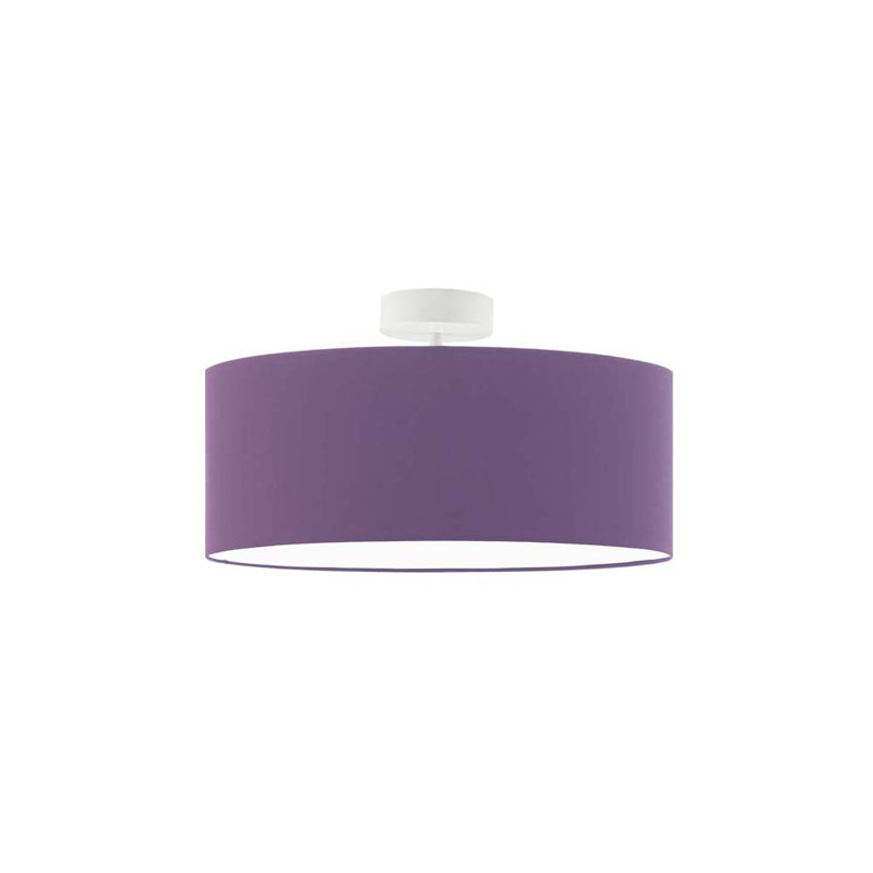 Audriona Semi Flush Mount, White, Violet, 30cm H x 40cm W x 40cm D